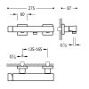 Tres Slim bateria natryskowa czarna 20216701NM
